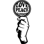 Ambiance - sticker sticker love, peace, happiness