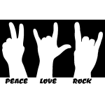 Ambiance - sticker sticker love peace rock