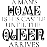 Ambiance - sticker sticker a man's house is his castle