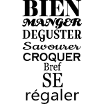 Ambiance - sticker sticker bien manger, se r�galer