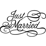 Ambiance - sticker sticker mariage ?just married?