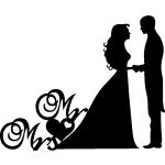 Ambiance - sticker sticker mariage mr mrs 1