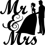 Ambiance - sticker sticker mariage mr & mrs