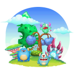 Ambiance - sticker sticker monstres comiques dans la nature