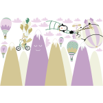 Ambiance - sticker stickers montagnes scandinaves animaux dr�les et amis