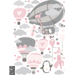 Ambiance - sticker stickers montgolfi�res et animaux du cirque