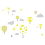 Ambiance - sticker stickers montgolfi�res bapt�me de l'air