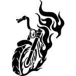 Ambiance - sticker sticker moto en feu