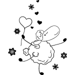 Ambiance - sticker sticker mouton heureux