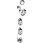 Ambiance - sticker sticker moutons qui sautent