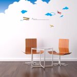 Ambiance - sticker stickers muraux avions dans les nuages