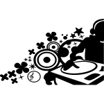 Ambiance - sticker sticker musique dj aux platines