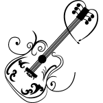 Ambiance - sticker sticker musique guitare classique