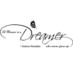 Ambiance - sticker sticker nelson mandela - a winner is a dreamer