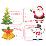 Ambiance - sticker sticker no�l 4 �tiquettes pour cadeaux