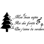 Ambiance - sticker sticker no�l mon beau sapin, roi des for�ts