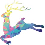 Ambiance - sticker sticker no�l cerf origami