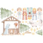 Ambiance - sticker stickers no�l cr�che de no�l