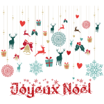 Ambiance - sticker sticker no�l d�coration joyeux no�l