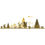 Ambiance - sticker sticker no�l frise de no�l design