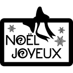 Ambiance - sticker sticker no�l joyeux no�l encadr�