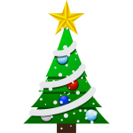 Ambiance - sticker sticker no�l le sapin et sa guirlande
