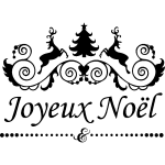 Ambiance - sticker sticker no�l sapin, rennes joyeux no�l