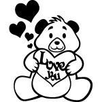 Ambiance - sticker sticker nounours  love you