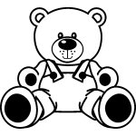 Ambiance - sticker sticker nounours en salopette