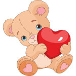 Ambiance - sticker sticker nounours et son coeur