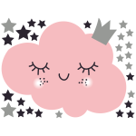 Ambiance - sticker sticker nuage roi ami des �toiles
