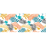 Ambiance - sticker sticker occultant et privatif pour fen�tre 1 m�tre x 40 cm feuilles de palmier color�es ...