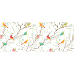 Ambiance - sticker sticker occultant et privatif pour fen�tre 1 m�tre x 40 cm oiseaux dans la for�t