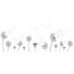 Ambiance - sticker sticker occultant et privatif pour fen�tre 1 m�tre x 40 cm pissenlits