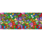 Ambiance - sticker sticker occultant et privatif pour fen�tre 100 x 40 cm vitrail multicolor