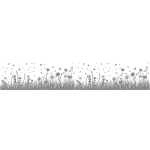 Ambiance - sticker sticker occultant et privatif pour fen�tre 200 x 40 cm champ de fleurs et papillons ...