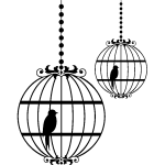 Ambiance - sticker sticker oiseaux dans leurs cages