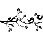 Ambiance - sticker sticker oiseau offrant une fleur