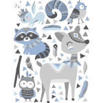 Ambiance - sticker stickers oiseaux indiens des bois