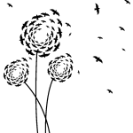 Ambiance - sticker sticker oiseaux libre et pissenlits