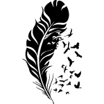 Ambiance - sticker sticker oiseaux autour d'une plume