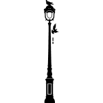 Ambiance - sticker sticker oiseaux sur lampadaire