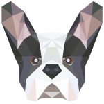 Ambiance - sticker sticker origami bulldog fran�ais
