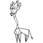 Ambiance - sticker sticker origami girafe