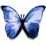 Ambiance - sticker sticker origami papillon saphir