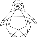 Ambiance - sticker sticker origami pingouin