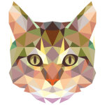 Ambiance - sticker sticker origami t�te de chat