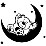 Ambiance - sticker sticker ours sur la lune