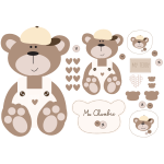 Ambiance - sticker sticker oursons brun