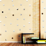 Ambiance - sticker pack de 100 cercles en papier adh�sifs 3d m�tal argent�s